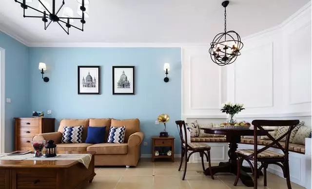美式 客厅图片来自众意装饰在100㎡现代美式风的分享