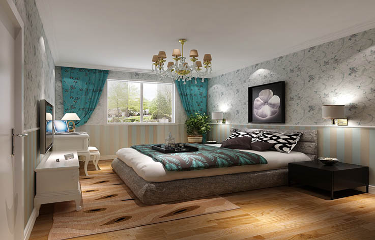 三居 简约 装修 设计 卧室图片来自张邯在高度国际-濠景阁的分享