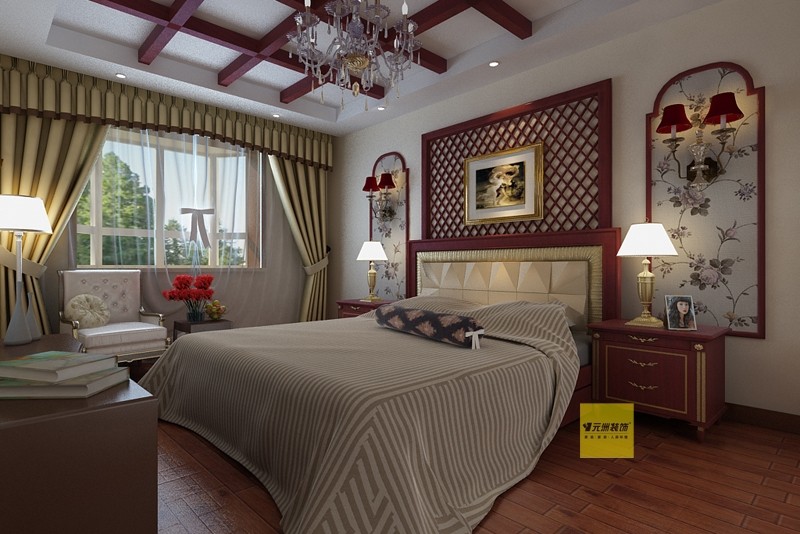 卧室图片来自北京居然元洲装饰小尼在国奥媒体村140平三居混搭风格的分享
