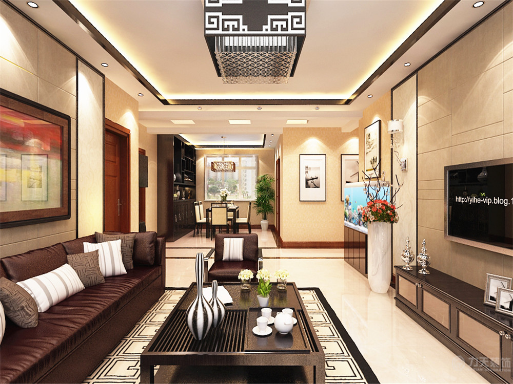 客厅图片来自阳光力天装饰在新中式风格 远洋风景  170㎡的分享
