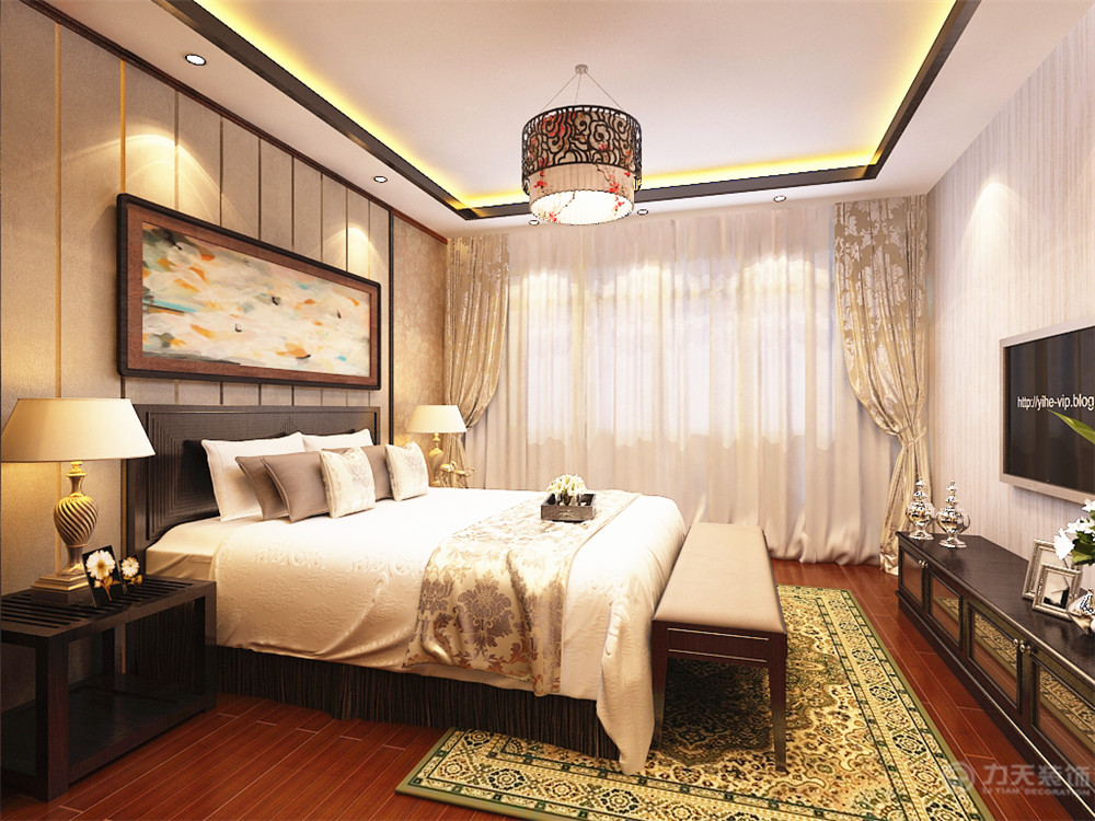 卧室图片来自阳光力天装饰在新中式风格 远洋风景  170㎡的分享