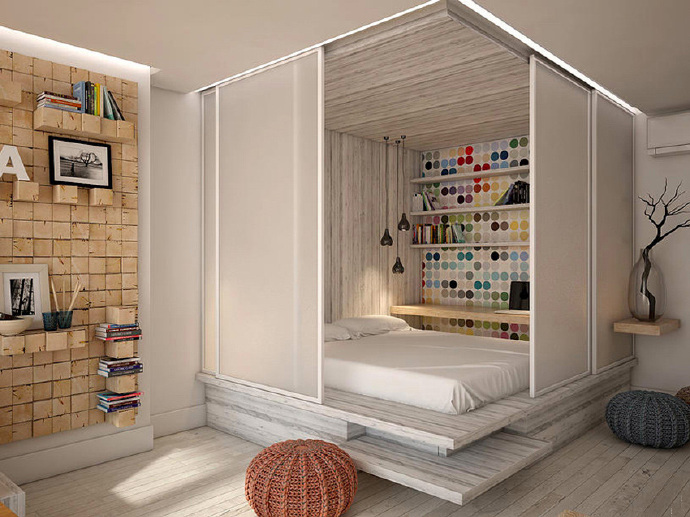 卧室图片来自广州泥巴公社装饰小方在北欧活力单身公寓的分享