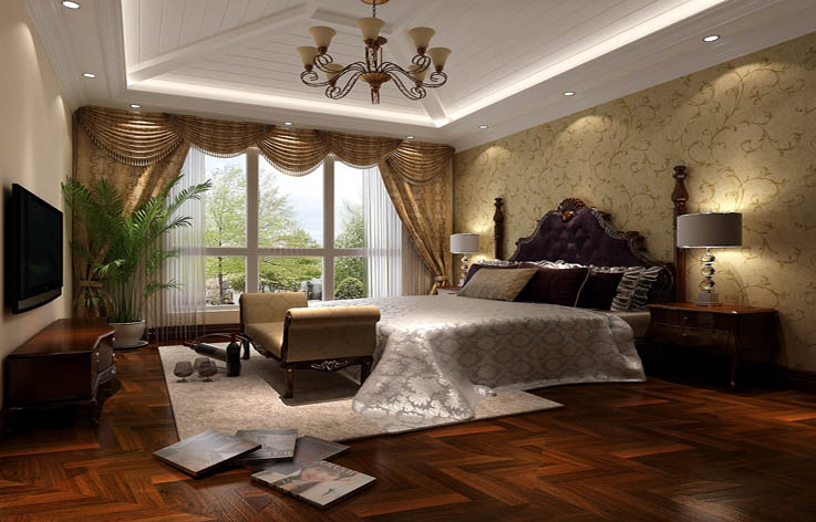 美式 装修 家装 三居 设计 卧室图片来自张邯在高度国际-鲁能七号院7的分享