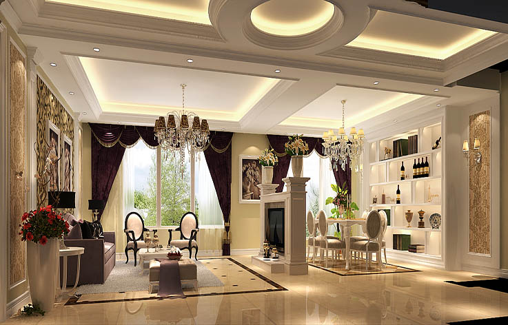 美式 装修 家装 三居 设计 客厅图片来自张邯在高度国际-鲁能七号院7的分享