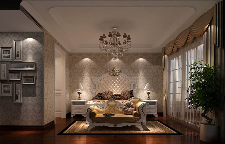 简欧 室内装修 设计 别墅 卧室图片来自张邯在高度国际-金色漫香苑5的分享