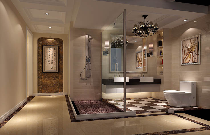 简欧 室内装修 设计 别墅 卫生间图片来自张邯在高度国际-金色漫香苑5的分享