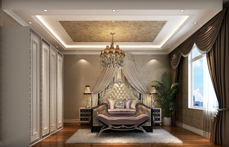 奢华 三居 室内设计 装修 白领 卧室图片来自张邯在高度国际-长滩壹号7的分享