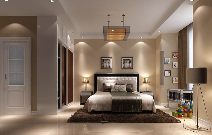 简约 三居 装修 设计 家装 卧室图片来自张邯在高度国际-御翠尚府的分享