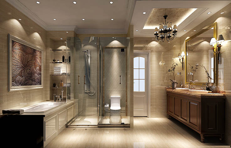 欧式 别墅 室内设计 装修 家装 卫生间图片来自张邯在高度国际-鲁能七号院10的分享
