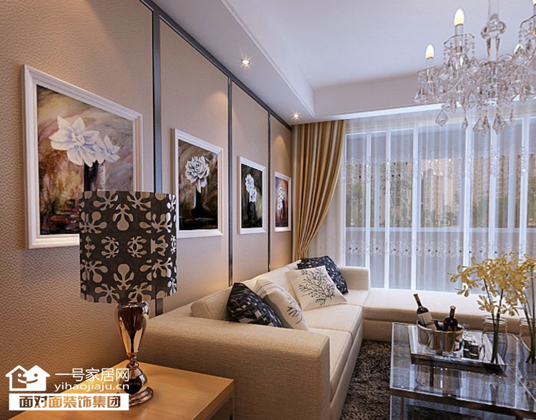 简约 一号家居 装修报价 客厅图片来自武汉一号家居在国际城93平米现代风格装修案例的分享