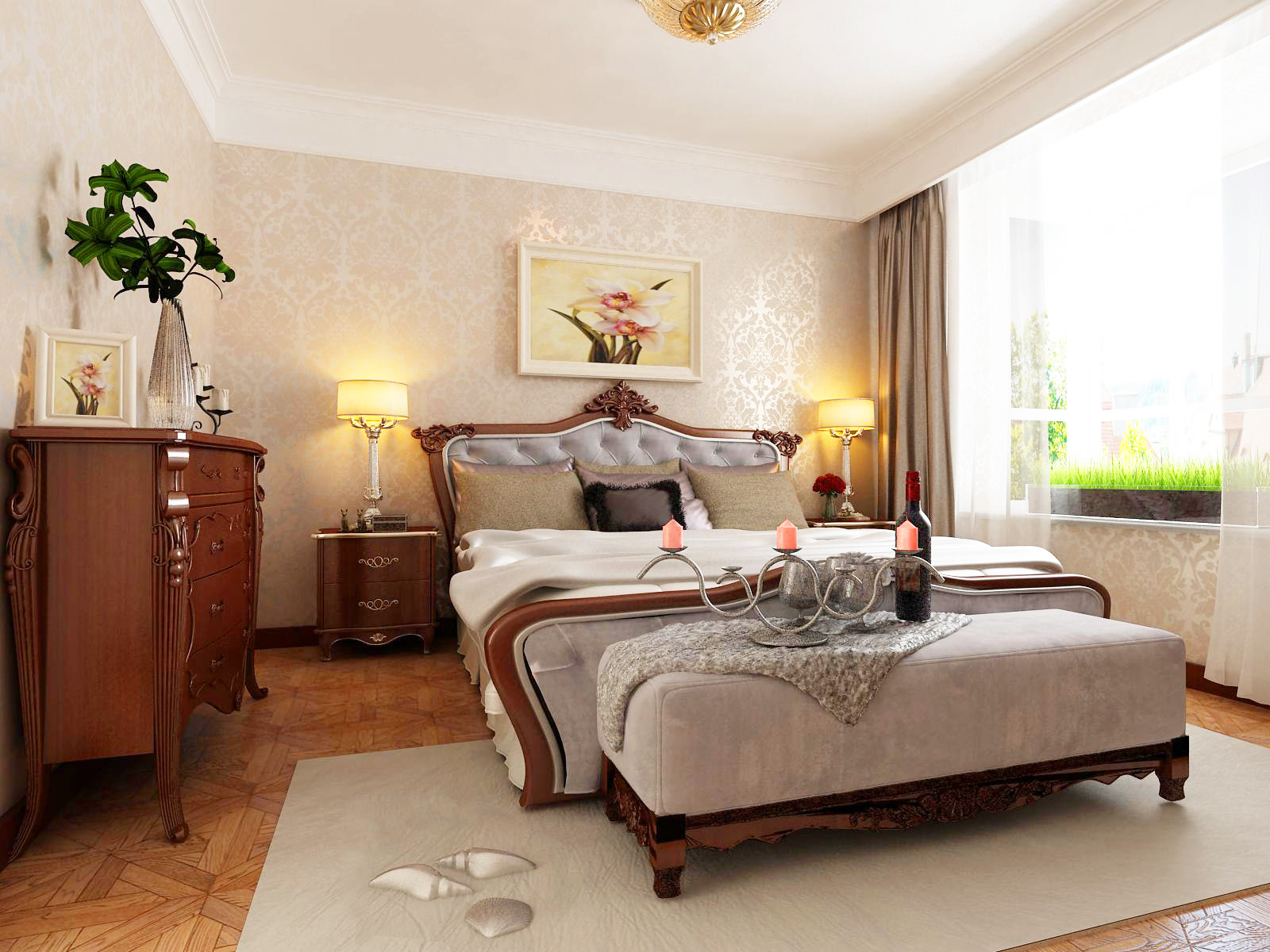 美式 三居 悦装网 卧室图片来自悦装网-王凯旋在美式风格多彩三居122平家庭的分享