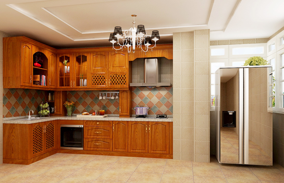 美式 三居 悦装网 厨房图片来自悦装网-王凯旋在美式风格多彩三居122平家庭的分享