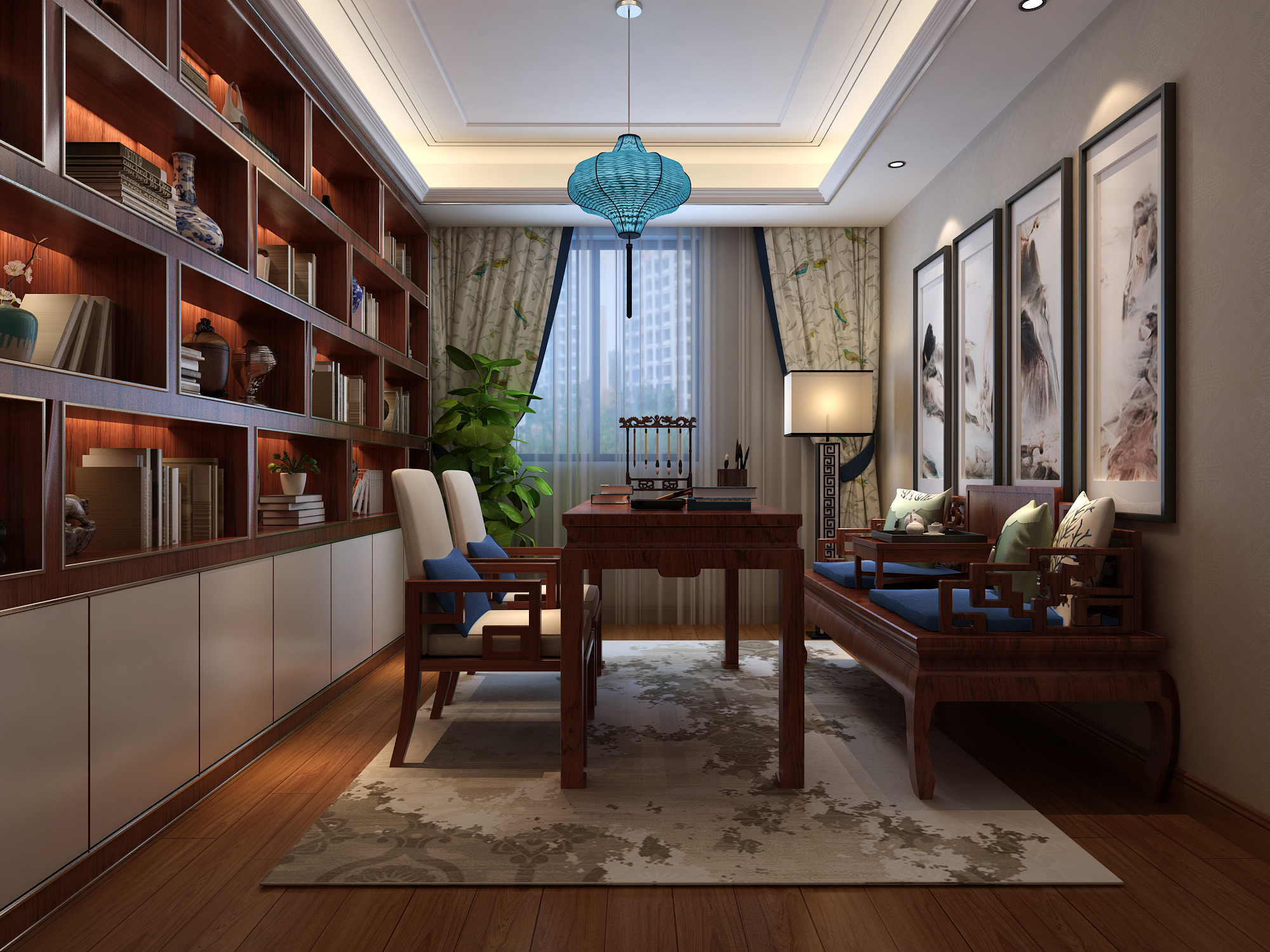 北京臻园 美式风格 三居 客厅 卧室图片来自别墅装修设计王在北京臻园美式风格设计案例的分享