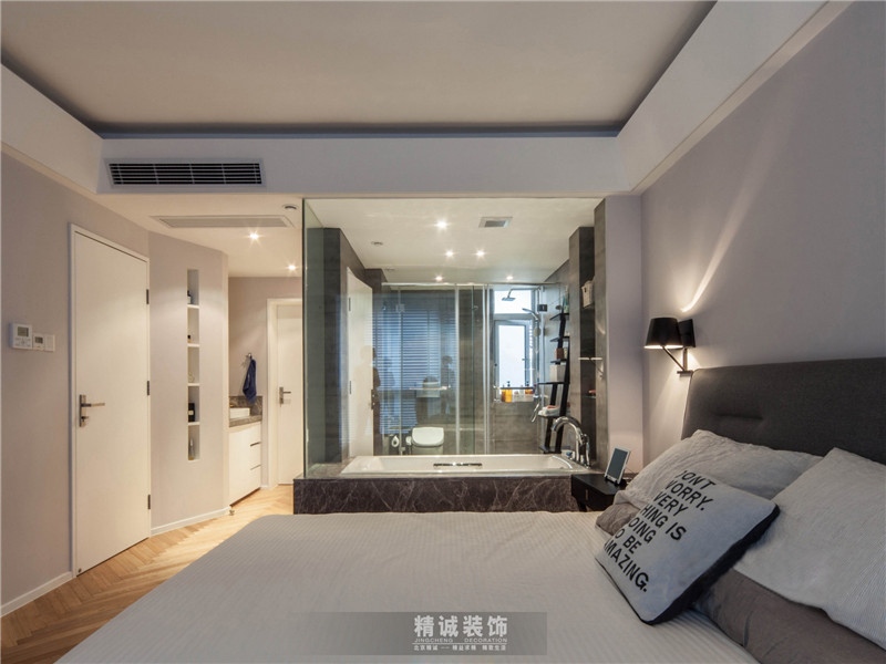 简约 三居 旧房改造 卧室图片来自北京精诚兴业装饰公司在后现代城的125平的三居室的分享