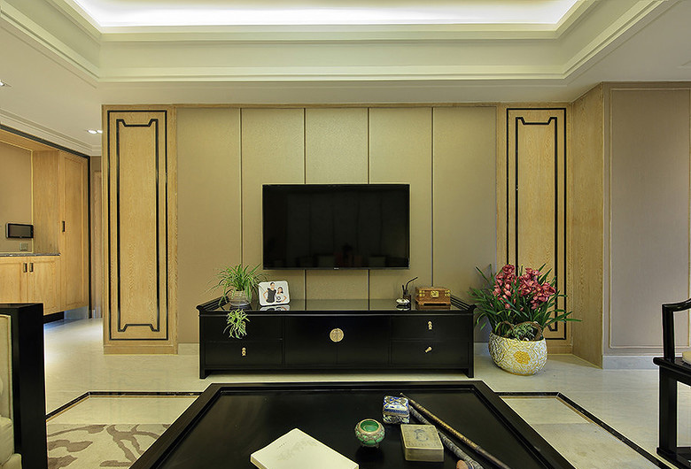 客厅图片来自家装大管家在优雅含蓄 148平新中式素雅3居室的分享