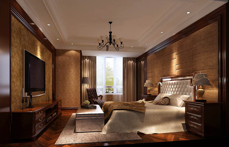 欧式 三居 白领 家装 室内设计 卧室图片来自张邯在高度国际-御翠尚府8的分享