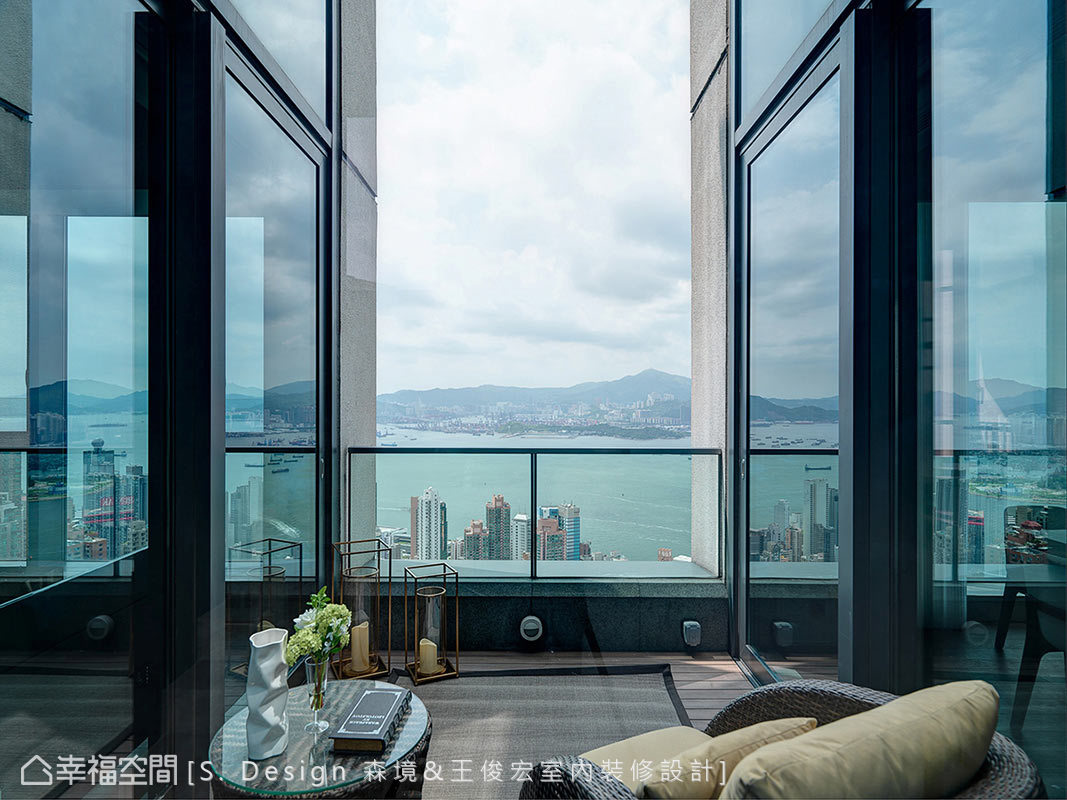 大户型 现代 简约 白领 阳台图片来自幸福空间在筑城市之巅 品临海秘境的分享