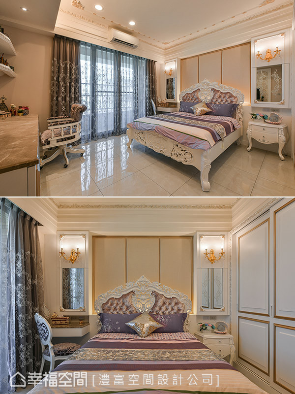 别墅 新古典 优雅 奢华 卧室图片来自幸福空间在413平华美艺术 织就浪漫序曲的分享