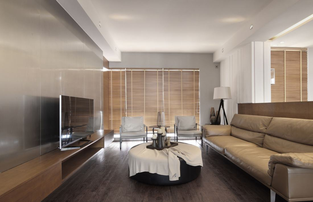 现代简约 二居室 舒适 小户型 客厅图片来自安豪装饰在淮矿东方蓝海简约二居室的分享