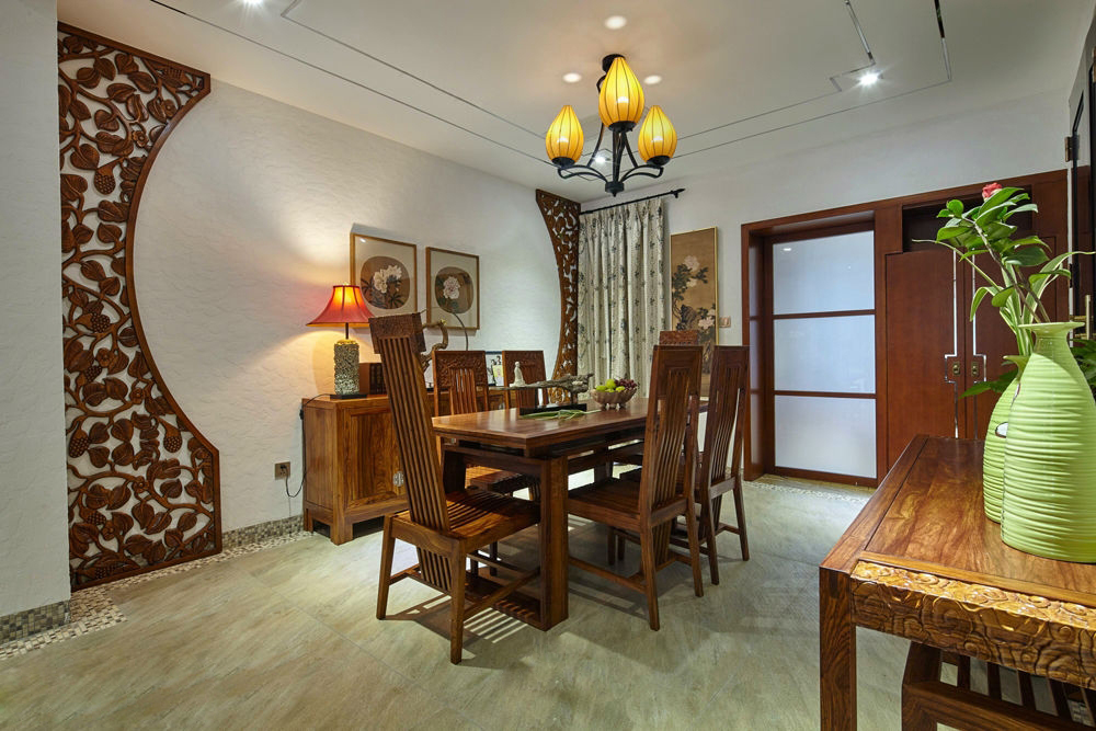 中式 三居室 餐厅图片来自安豪装饰在万科蓝山-古色古香中式家居欣赏的分享