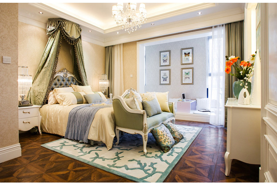 欧式 三居 白领 收纳 旧房改造 80后 小资 舒适 温馨 卧室图片来自fy1831303388在锦华苑欧式的分享