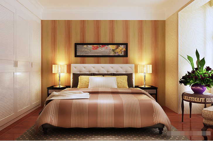 简约 三居 卧室图片来自西安紫苹果装饰工程有限公司在风憬天下2的分享