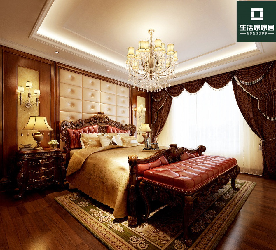 美式 卧室图片来自武汉生活家在泛海国际 160 四室两厅美式风格的分享