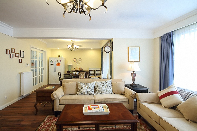 美式 客厅图片来自安豪装饰在科大花园-美式温馨三居的分享