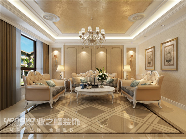 欧式 别墅 客厅图片来自太原业之峰小李在富力华庭的分享