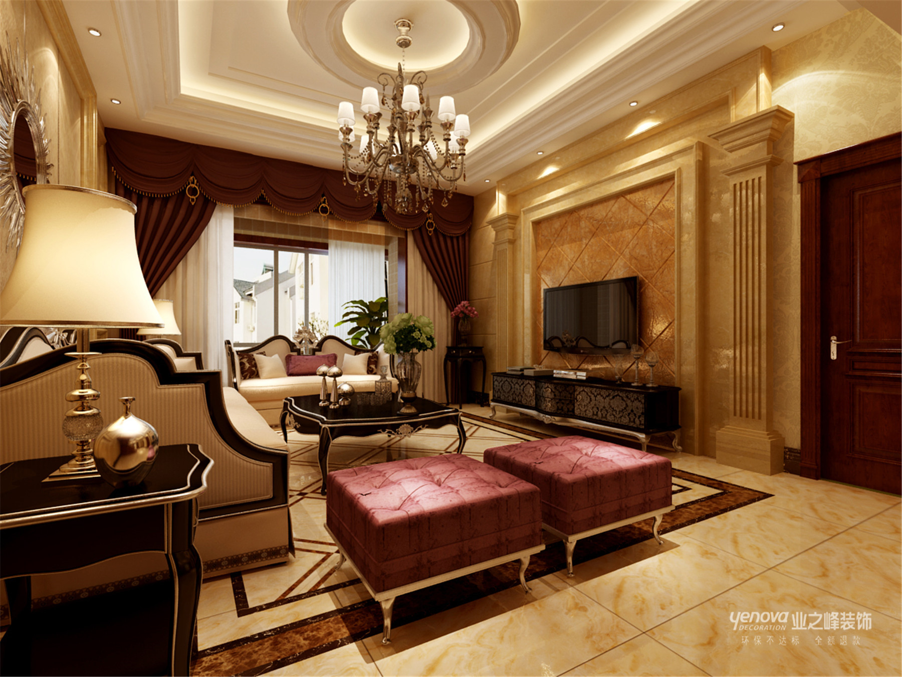 客厅图片来自太原业之峰诺华装饰杨丽茹在简洁浪漫的分享