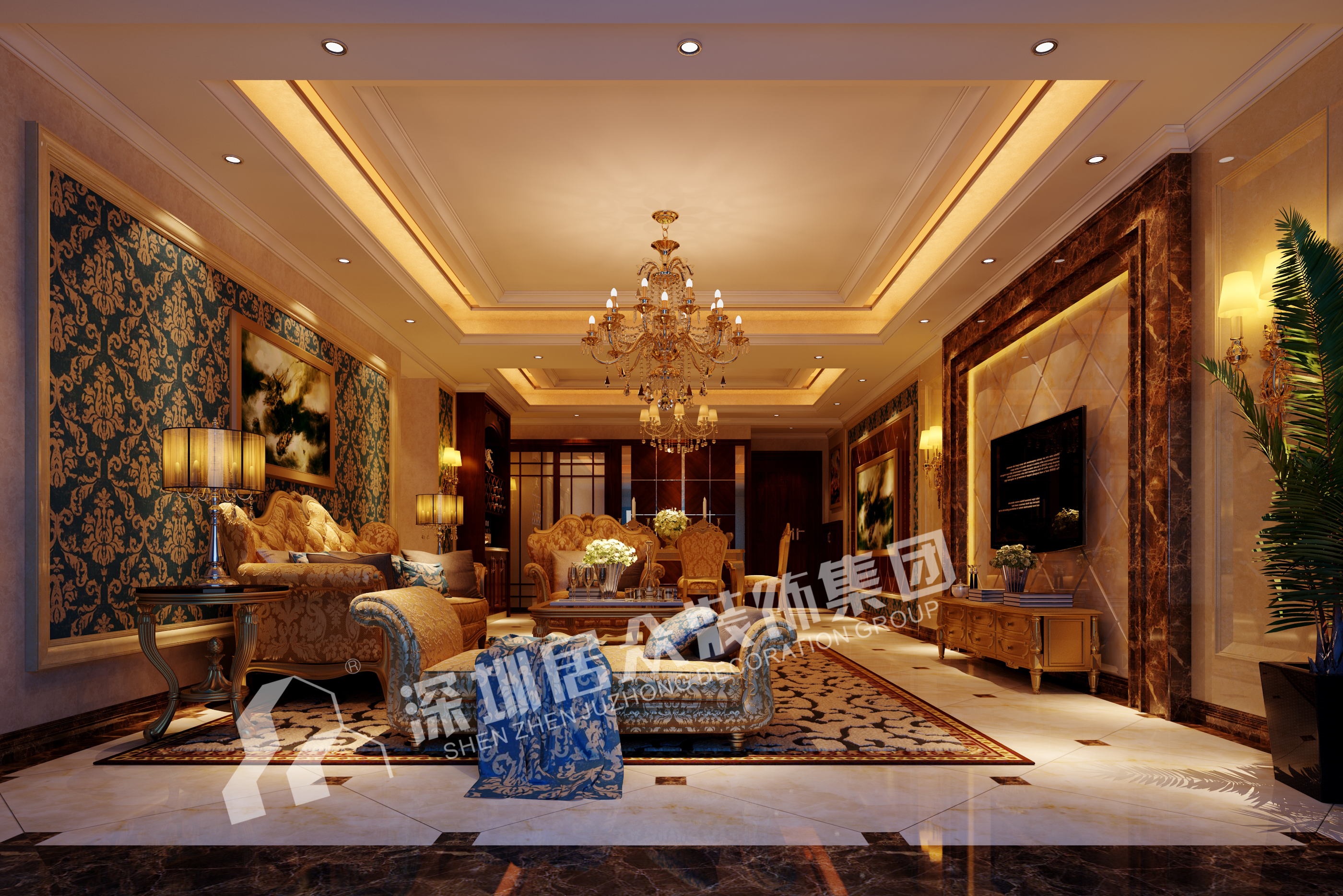 欧式 小资 白领 客厅图片来自半城烟沙5949758236在国际社区江御——欧式风格的分享
