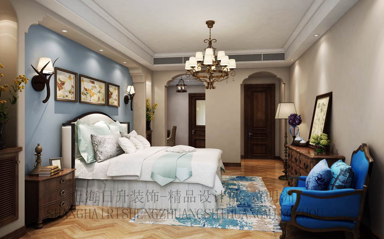美式风格 卧室图片来自装修设计芳芳在日升装饰—莱安逸珲280㎡美式的分享