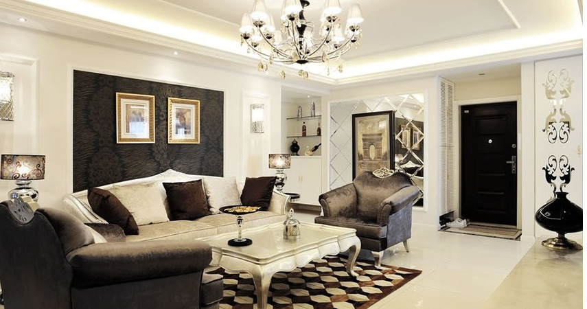 简约 欧式 混搭 四居室 白领 80后 客厅图片来自成都V2装饰在安静、气质的高贵美的家的分享