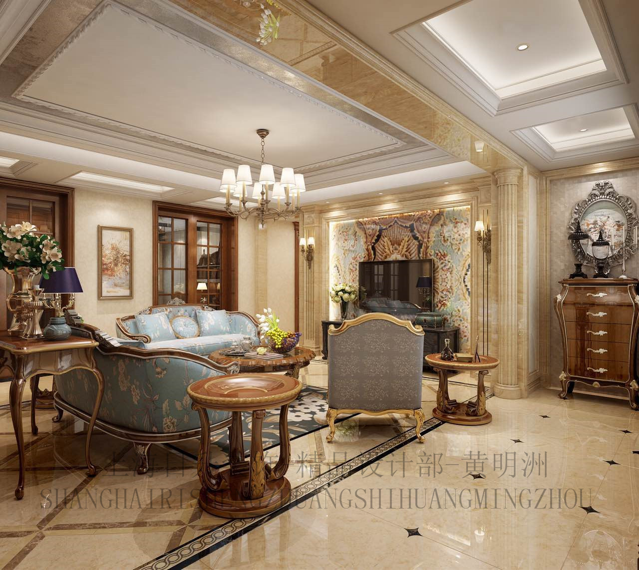 欧式案例 欧式说明 香榭兰廷 客厅图片来自装修设计芳芳在日升装饰-香榭兰廷180欧式的分享
