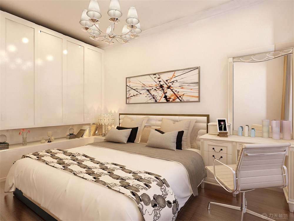 卧室图片来自阳光力天装饰在现代简约  萦东温泉公寓  98㎡的分享