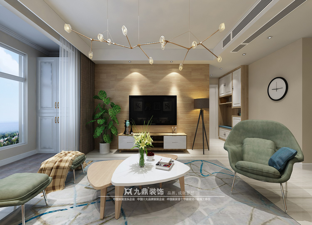 客厅图片来自九鼎建筑装饰工程有限公司成都分在金地金沙府邸的分享