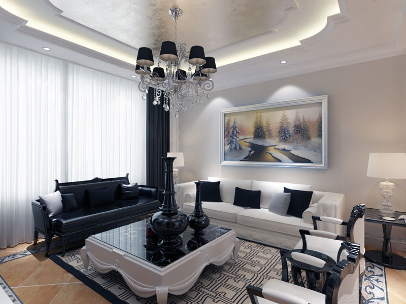 新古典 混搭 客厅图片来自北京轻舟幸福亿家装饰晶晶在四平大禹加州湾的分享
