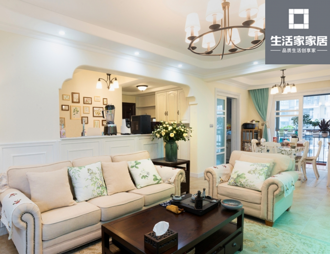 简美 三口之家 客厅图片来自武汉生活家在大江鑫港龙城三室两厅简美风格的分享