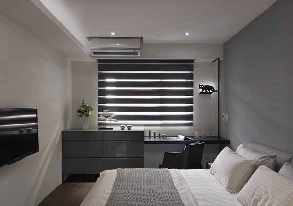 简约 三居 卧室图片来自上海潮心装潢设计有限公司在116平简约风格三室两厅装修案例的分享