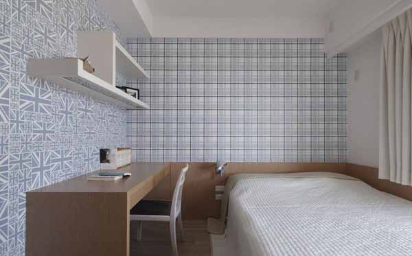 简约 三居 卧室图片来自上海潮心装潢设计有限公司在116平装修简约设计增添空间表情的分享