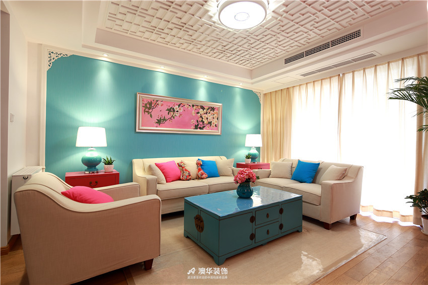 中式 二居 客厅图片来自澳华装饰有限公司在华润中央公园· 新中式风韵的分享