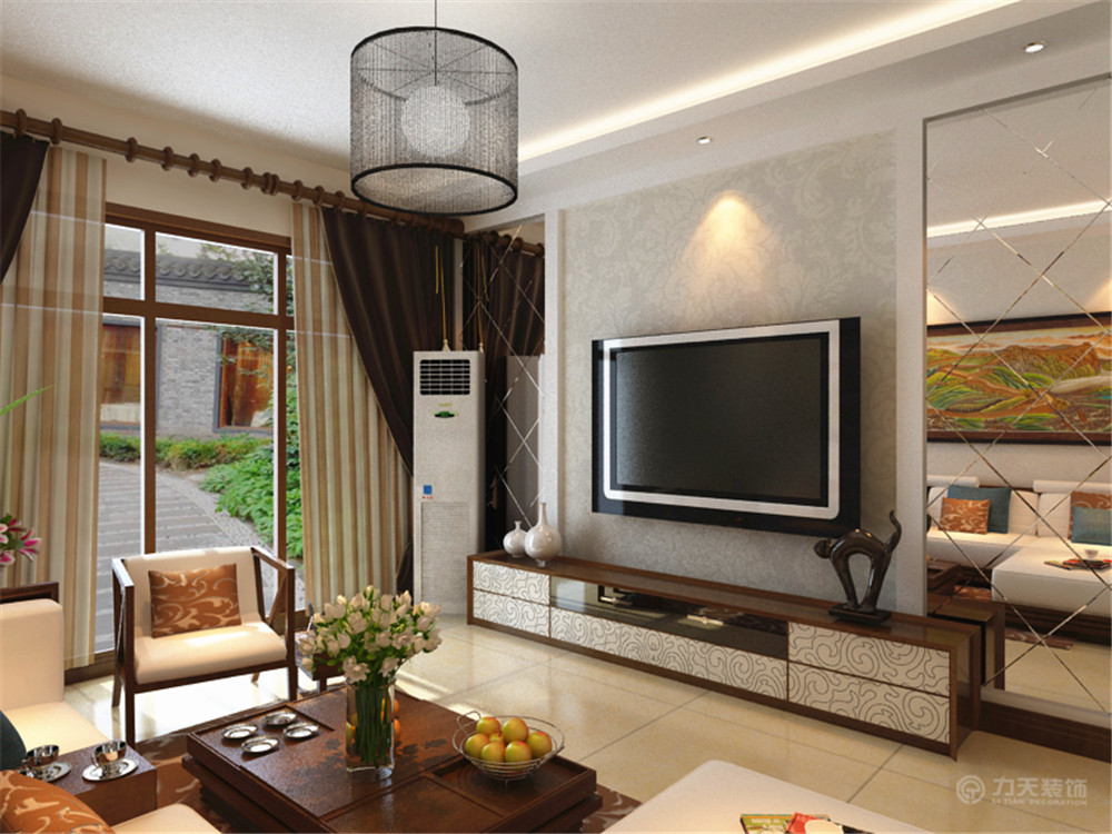 客厅图片来自阳光力天装饰在新中式风格  远洋风景  76㎡的分享
