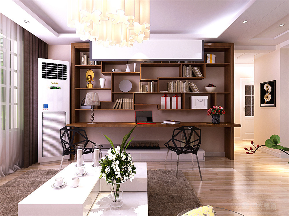 客厅图片来自阳光力天装饰在现代风格  香邑国际  93㎡的分享