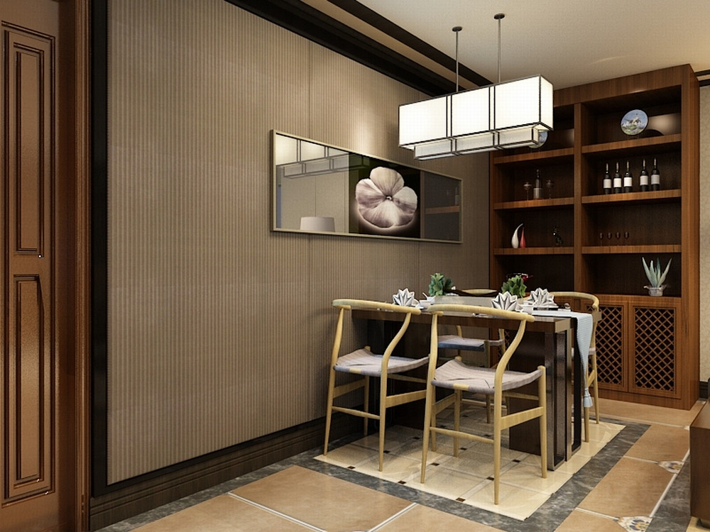 餐厅图片来自阳光力天装饰在新中式风格  大悦城  90㎡的分享