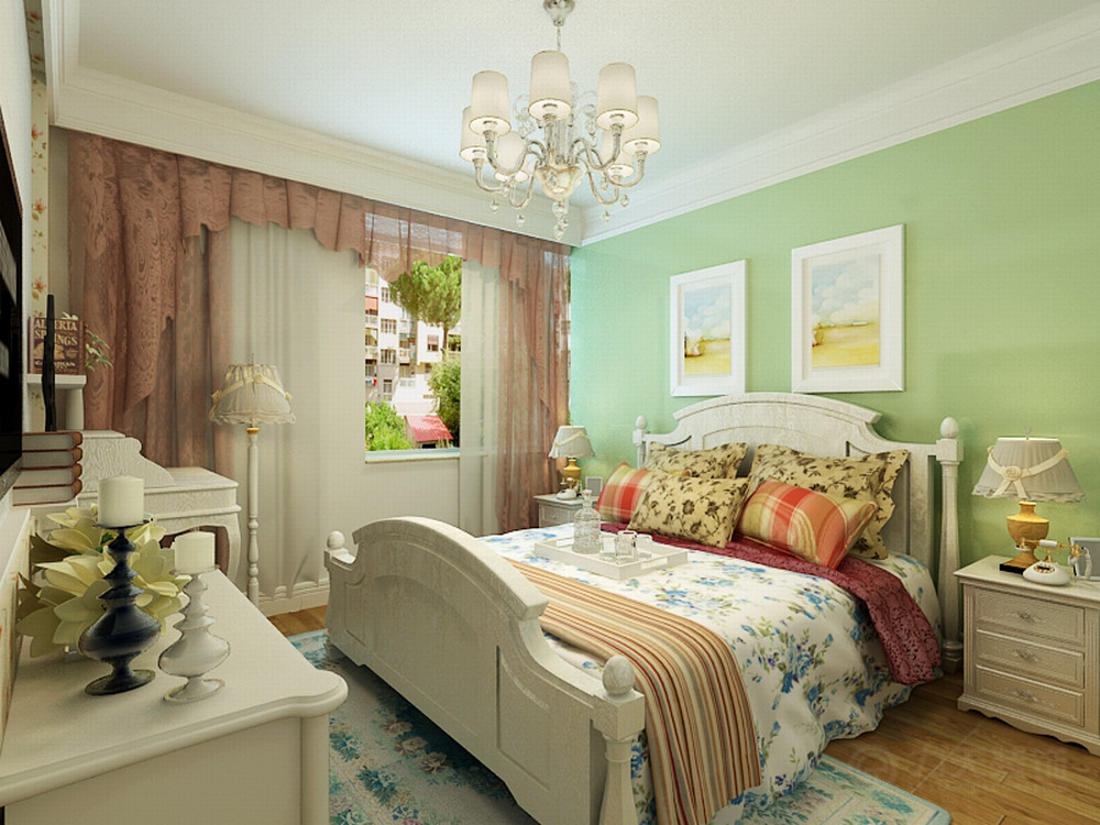 卧室图片来自阳光力天装饰在田园风格 宝利海棠湾  97㎡的分享