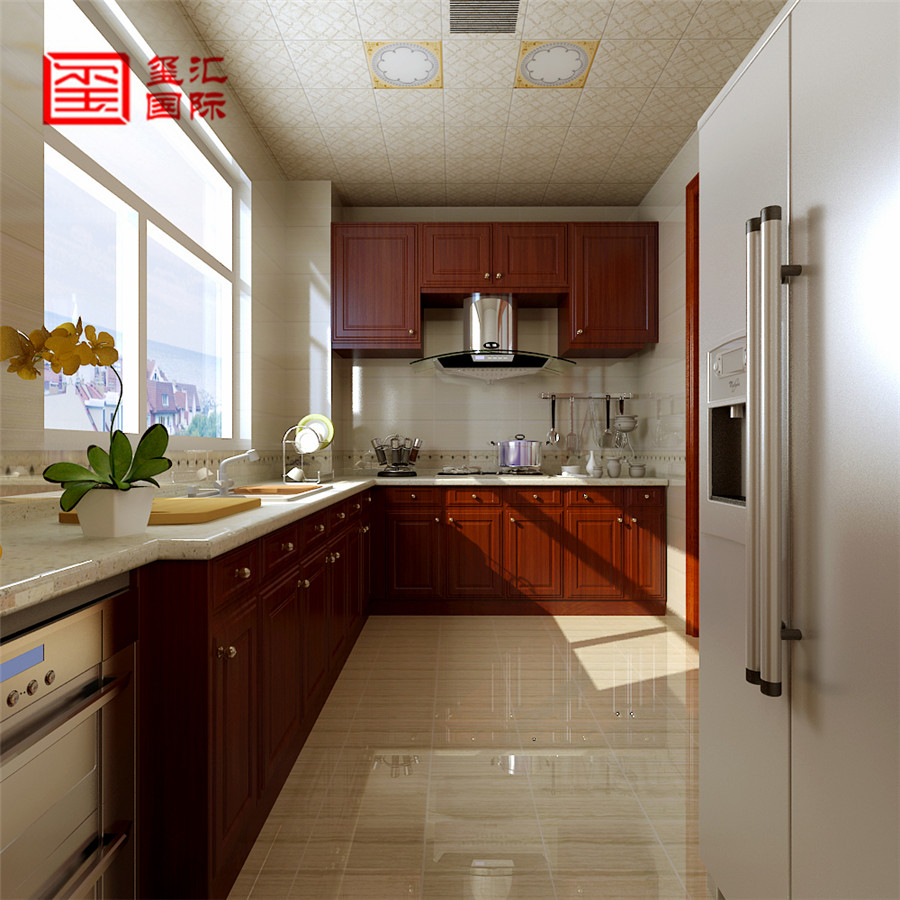中式 玺汇国际 厨房图片来自河北玺汇国际装饰公司在东胜紫御府179平中式风格的分享