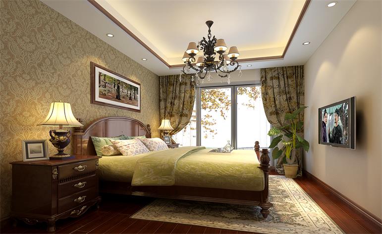 卧室图片来自半城烟沙5949758236在雍江御庭——美式风格的分享