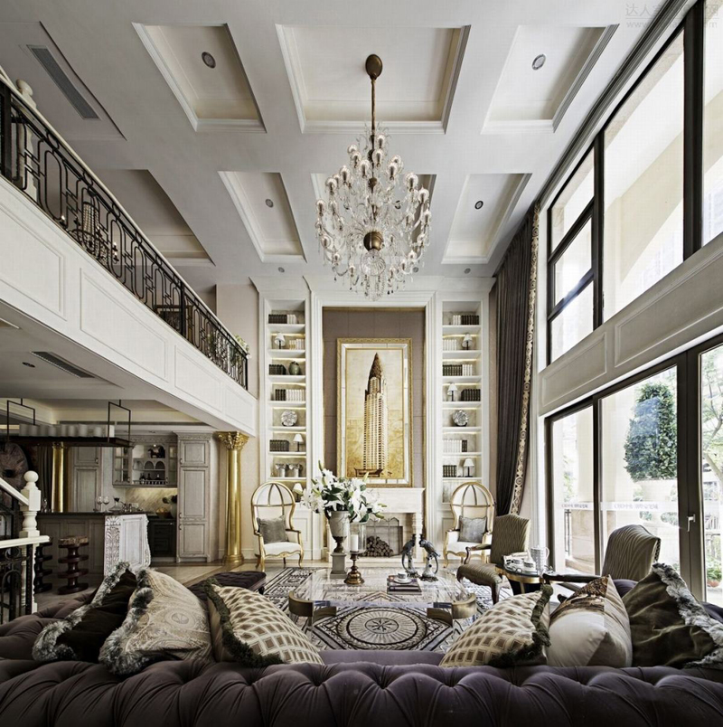 混搭 别墅 收纳 客厅图片来自张勇高级室内设计师在凯德麓语欧式古典设计案例效果的分享