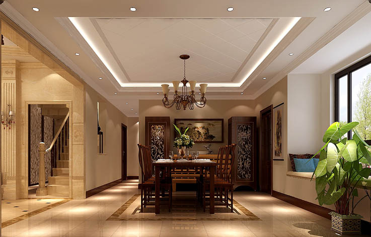欧式 三居 家装 室内设计 餐厅图片来自张邯在高度国际-御翠尚府 9的分享