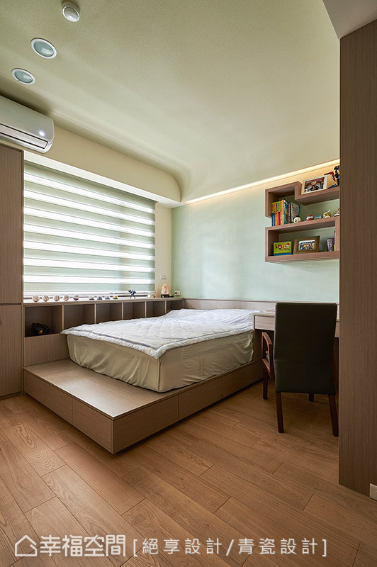 二居 现代 收纳 简约 卧室图片来自幸福空间在116平一次到位的完美住宅的分享